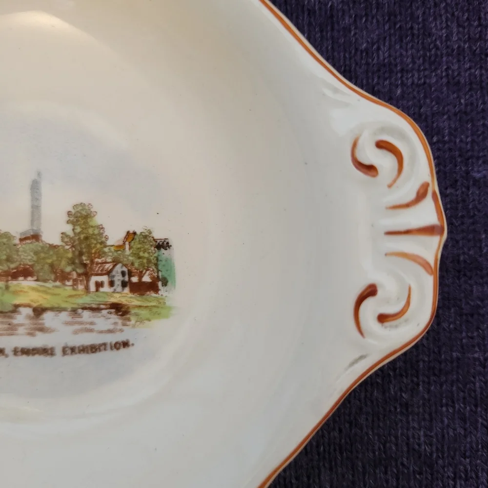 VINTAGE Art Deco Goss 1938 Empire Exhibition Tricket Dish